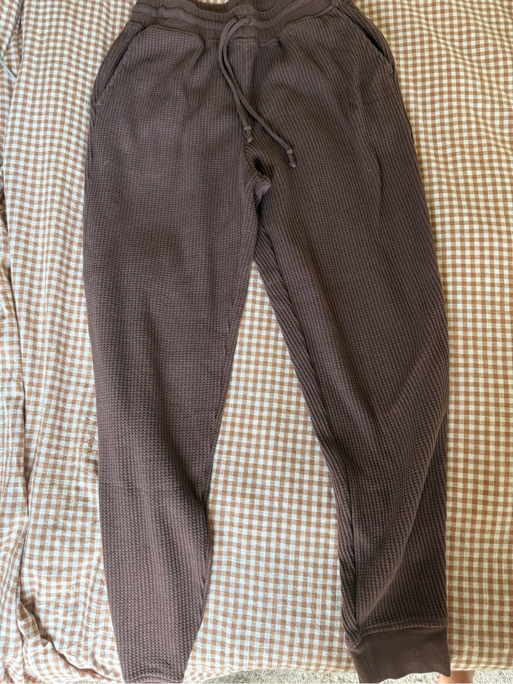 nuuds Waffle Knit Joggers - Brown